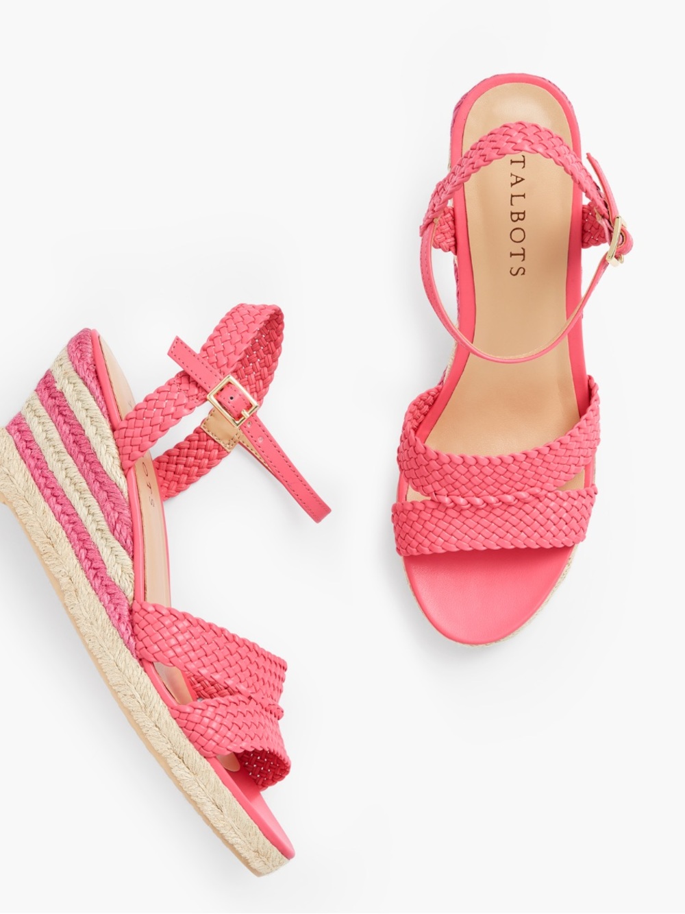 Talbots Woven Espadrille Wedge Sandals